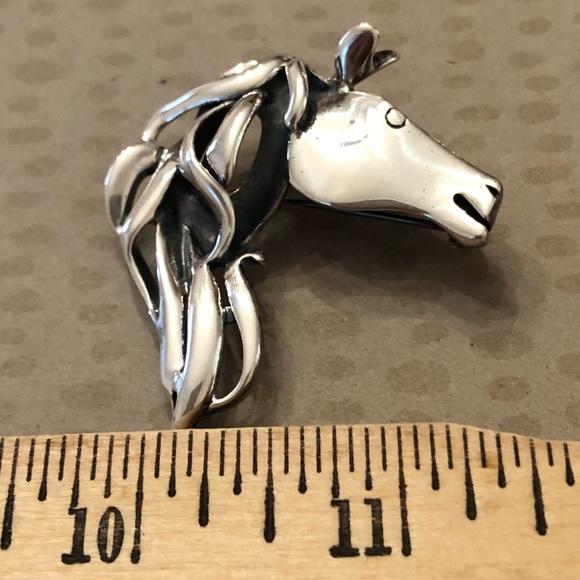 Vintage Silpada Sterling Silver Horse Head Equestrian Pin and Pendant I0653 - Picture 11 of 11
